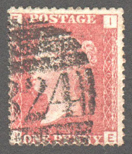 Great Britain Scott 33 Used Plate 107 - IE - Click Image to Close
